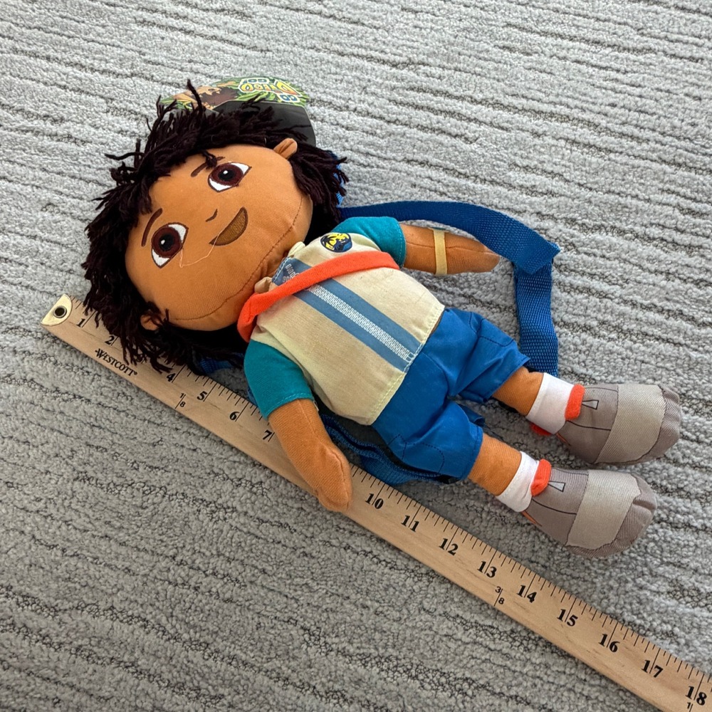 Nickelodeon Go Diego Go Plush Character Backpack Kids 20" Vintage Y2K NWT New - Picture 8 of 8